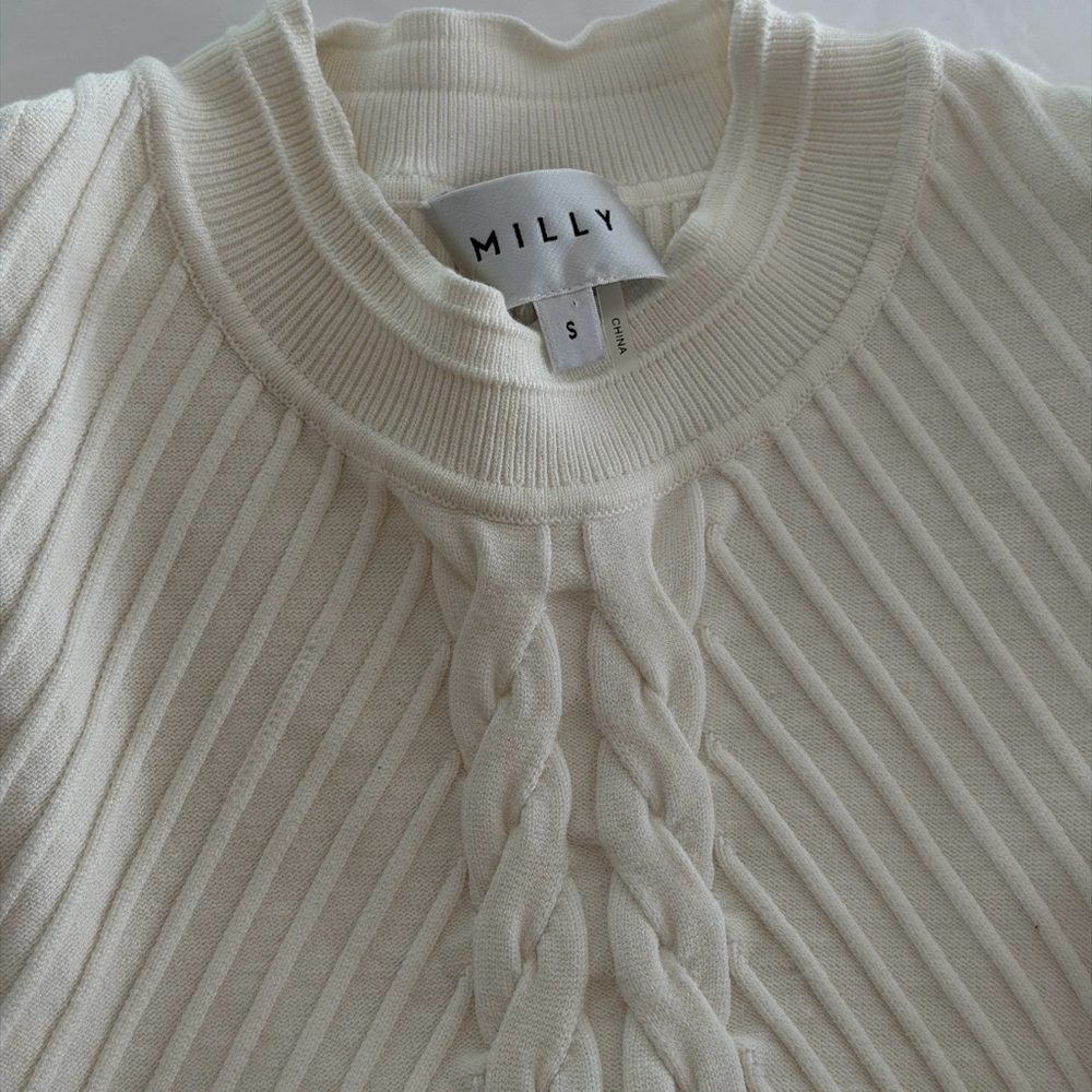 Milly Chiffon Ruffled knit Top - Picture 8 of 12